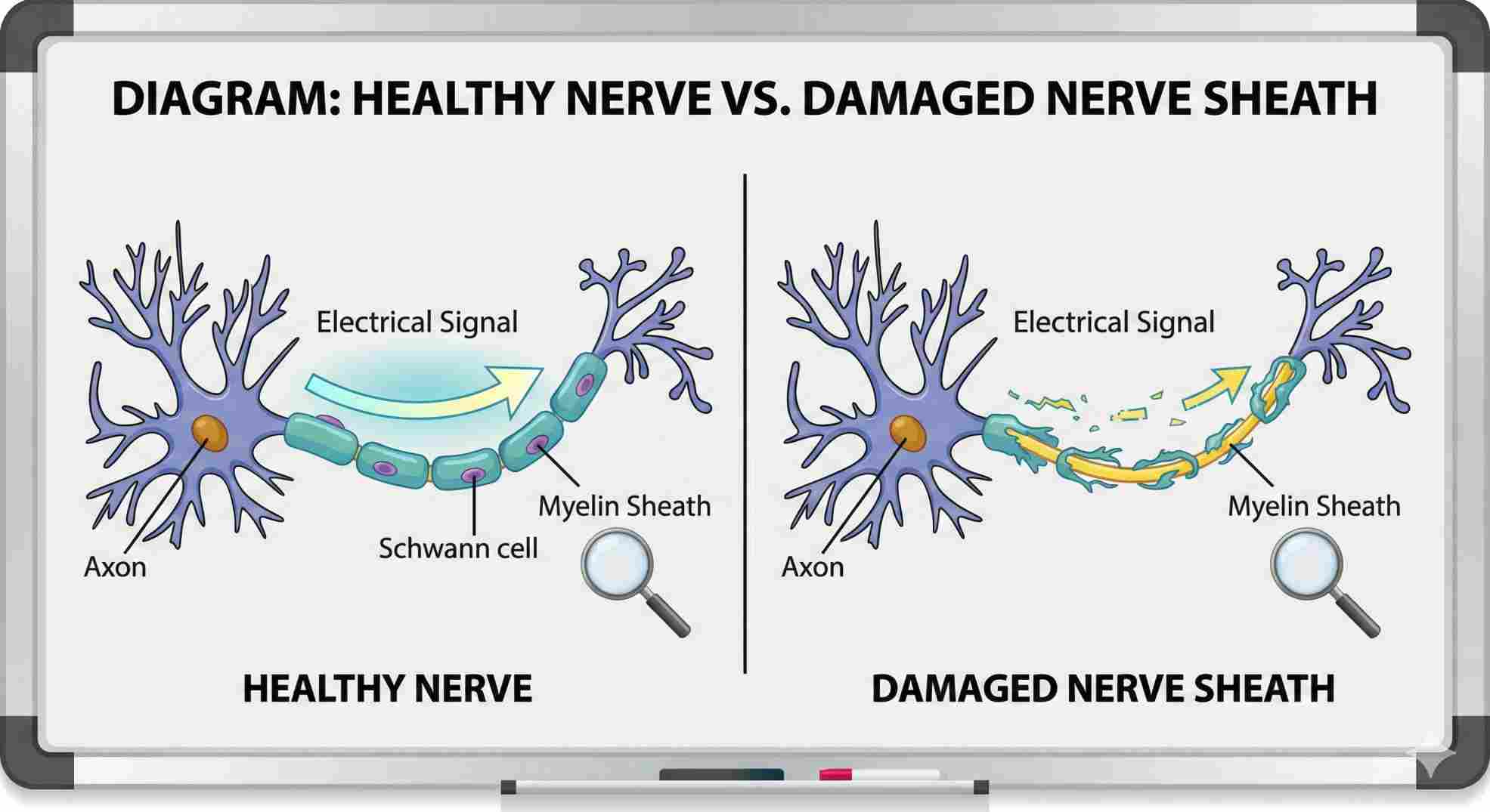 best supplements for nervous system showing healthy myelin sheath repair]